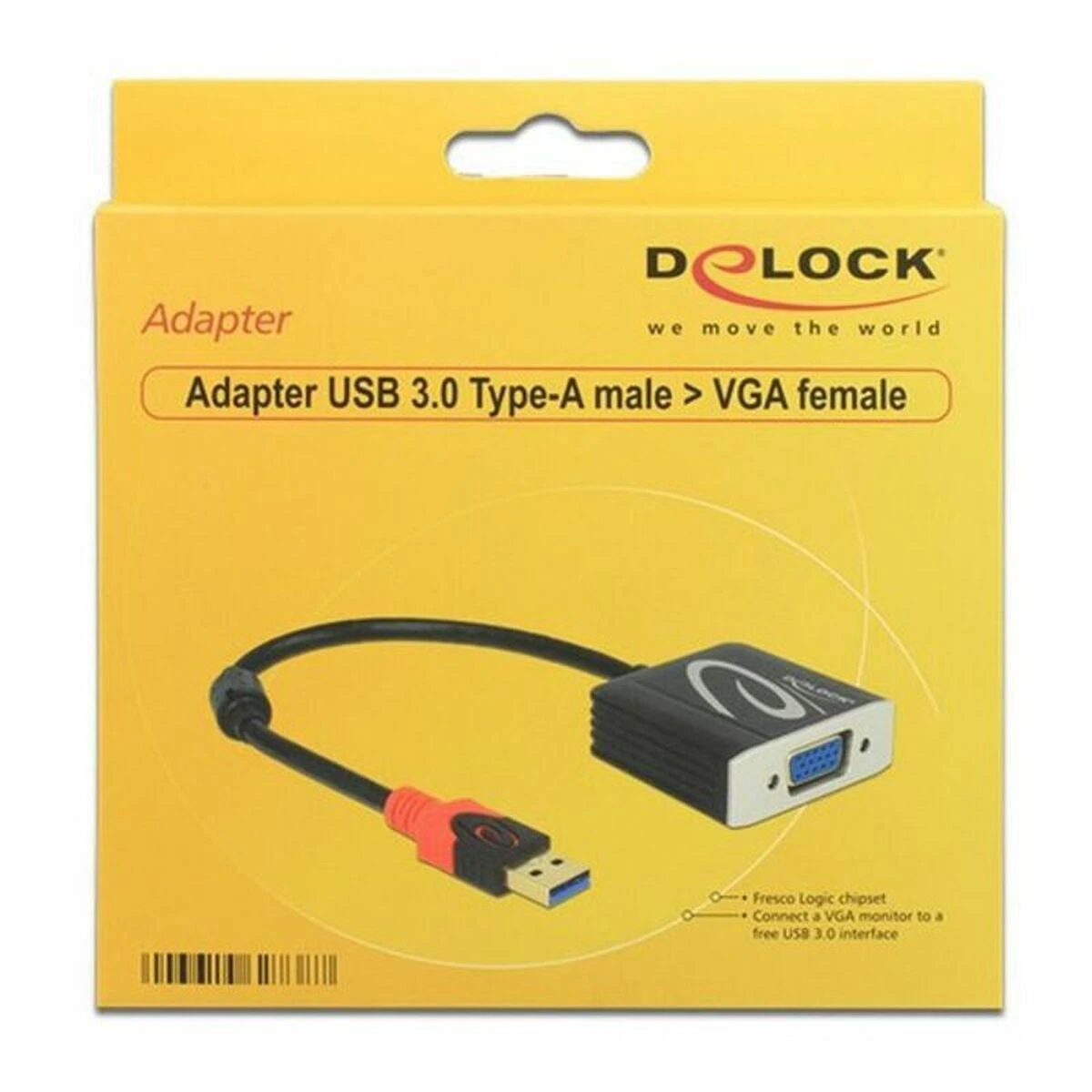 Delock USB 3.0 į VGA adapteris pakuotėje
