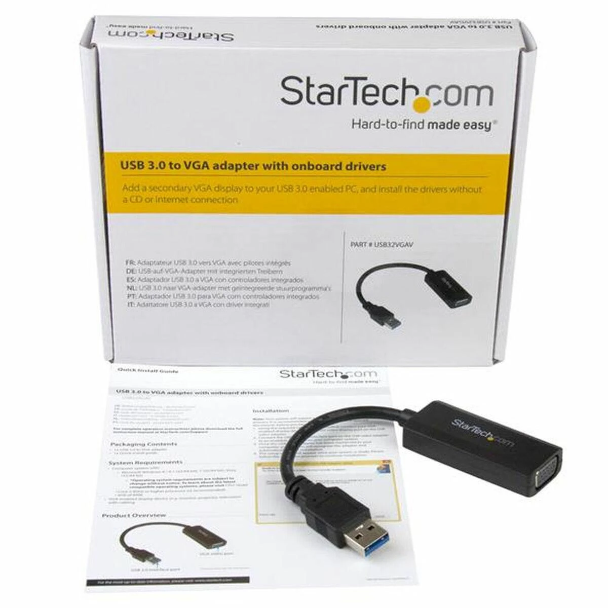 USB 3.0 – VGA adapteris Startech USB32VGAV Juodas