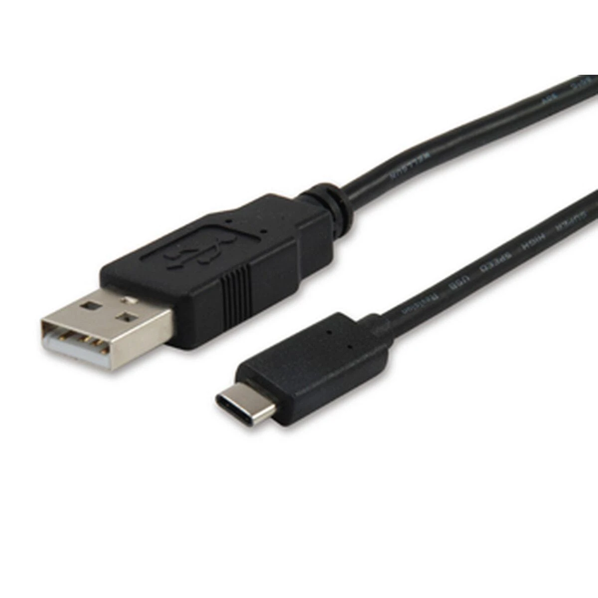 Kabelis USB Equip USB-A - USB-C 1 m Juodas (12888107)