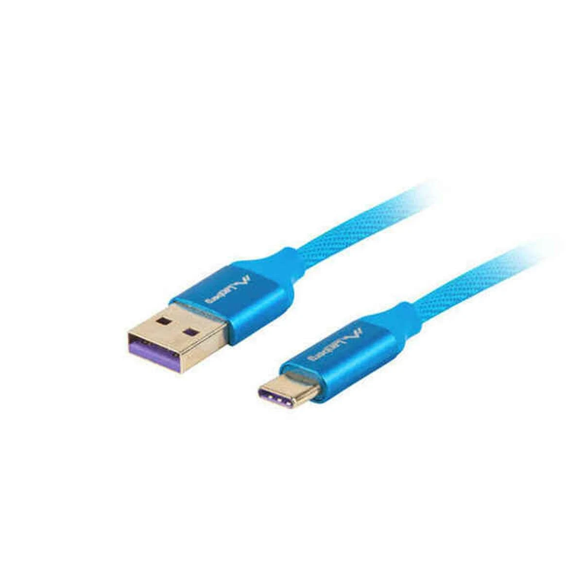 LANBERG CA-USBO-21CU-0010-BL Premium laidas USB-C M A M 2.0 1M Mėlyna Super Charge