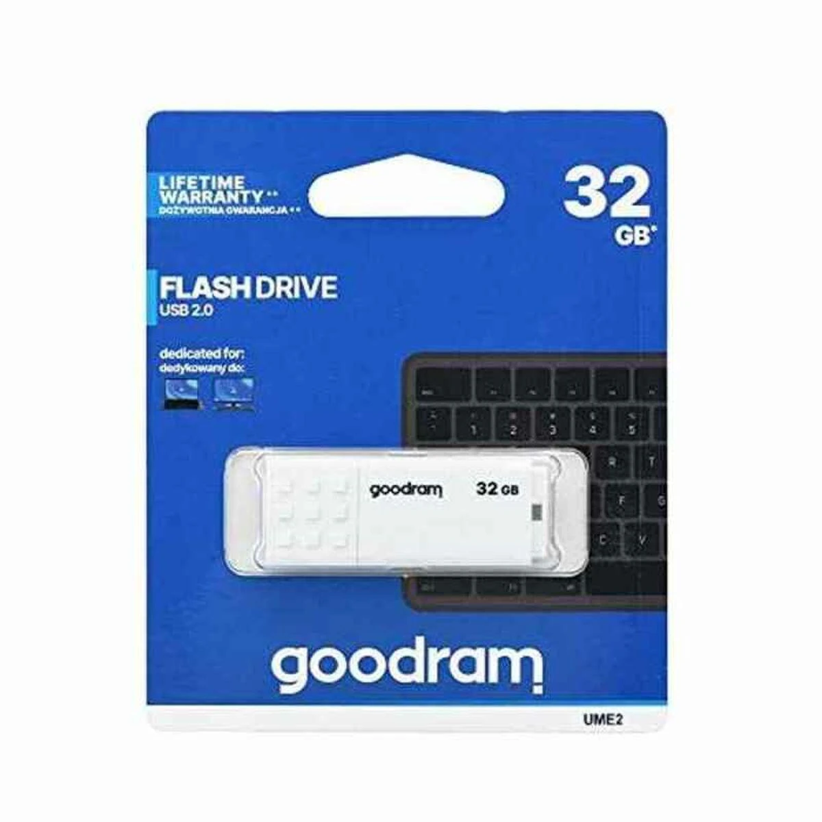 GOODRAM UME2-0320W0R11 GOODRAM atmintis USB UME2 32GB USB 2.0 Baltas