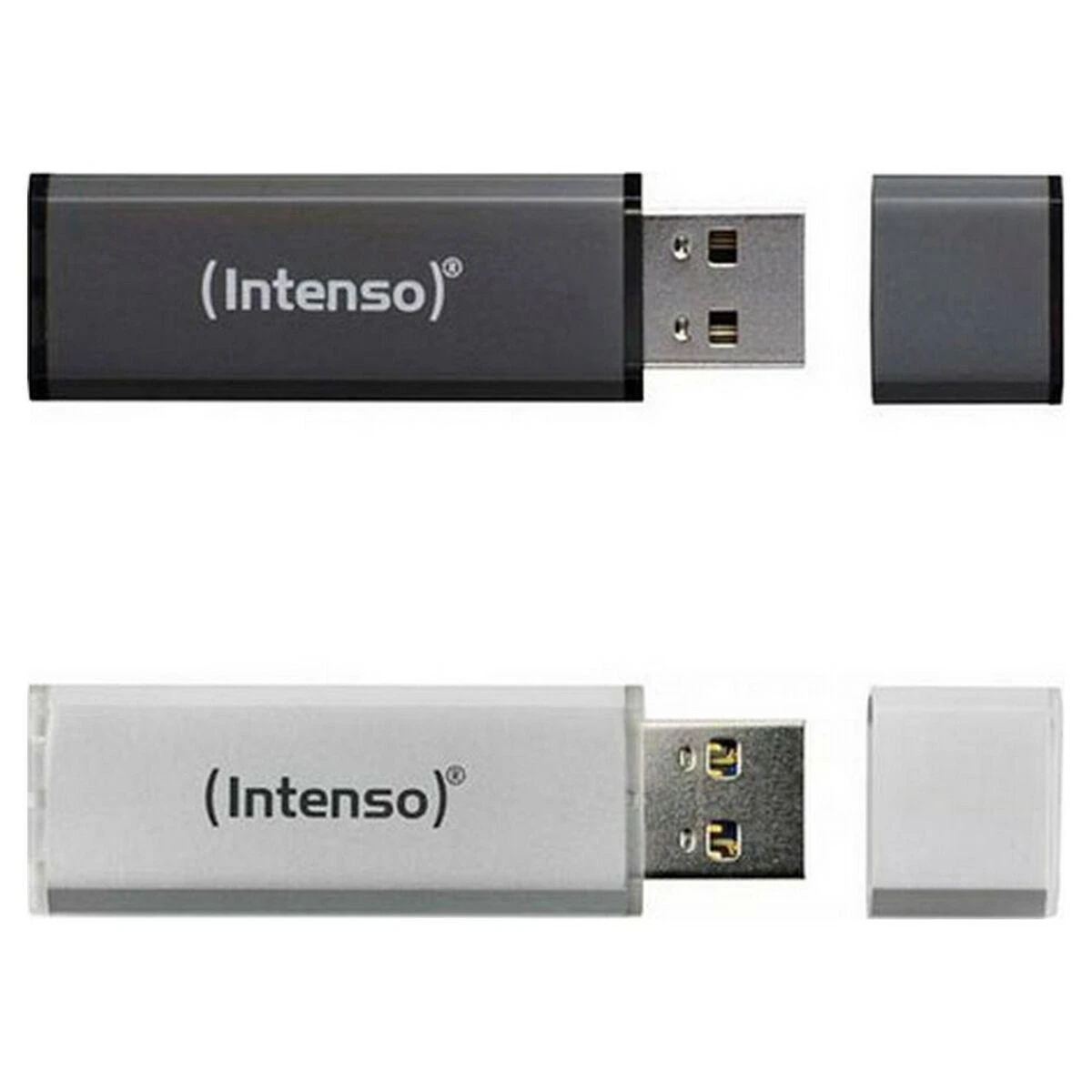 Pendrive Intenso AluLine USB Drive 2x32GB USB 2.0 Antracyt, Sidabrinė (3521480)