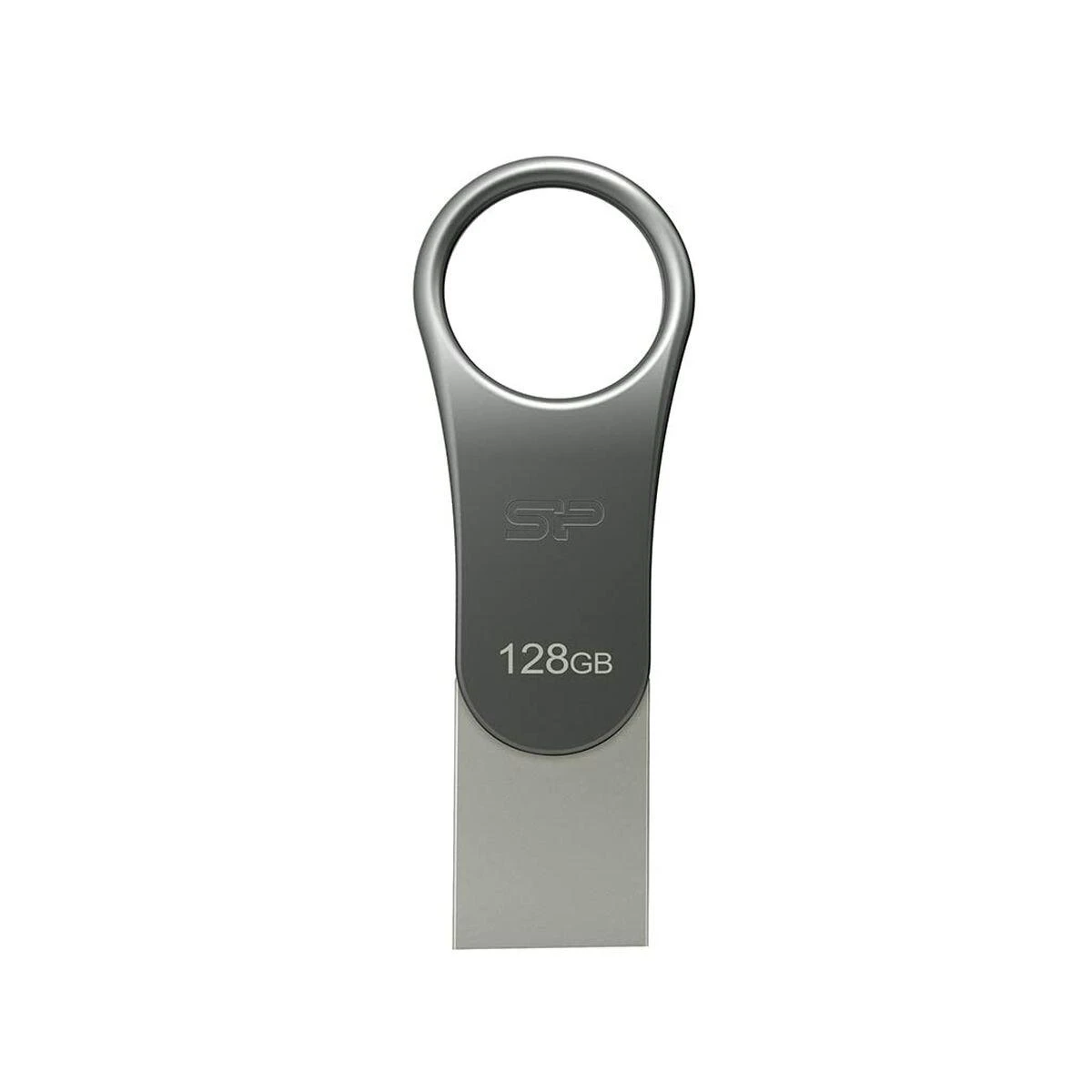 „Silicon Power Mobile C80“ USB atmintinė 128 GB A tipo USB / C tipo USB 3.0 (3.1 Gen 1) Titanium