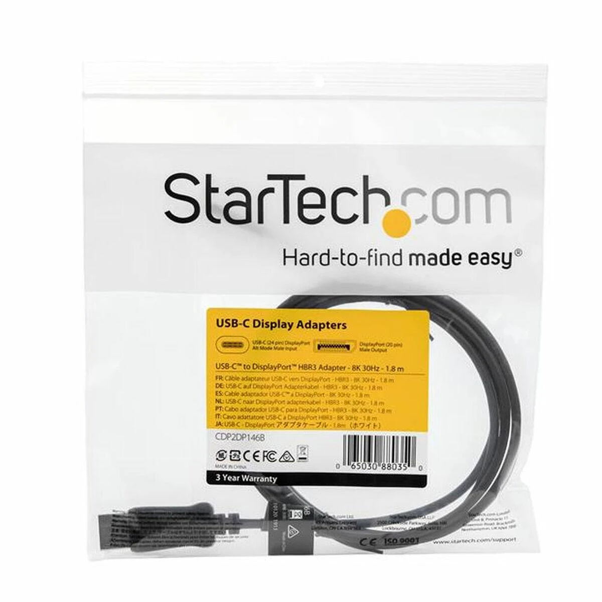 USB C – DisplayPort adapteris Startech CDP2DP146B 1,8 m Juodas