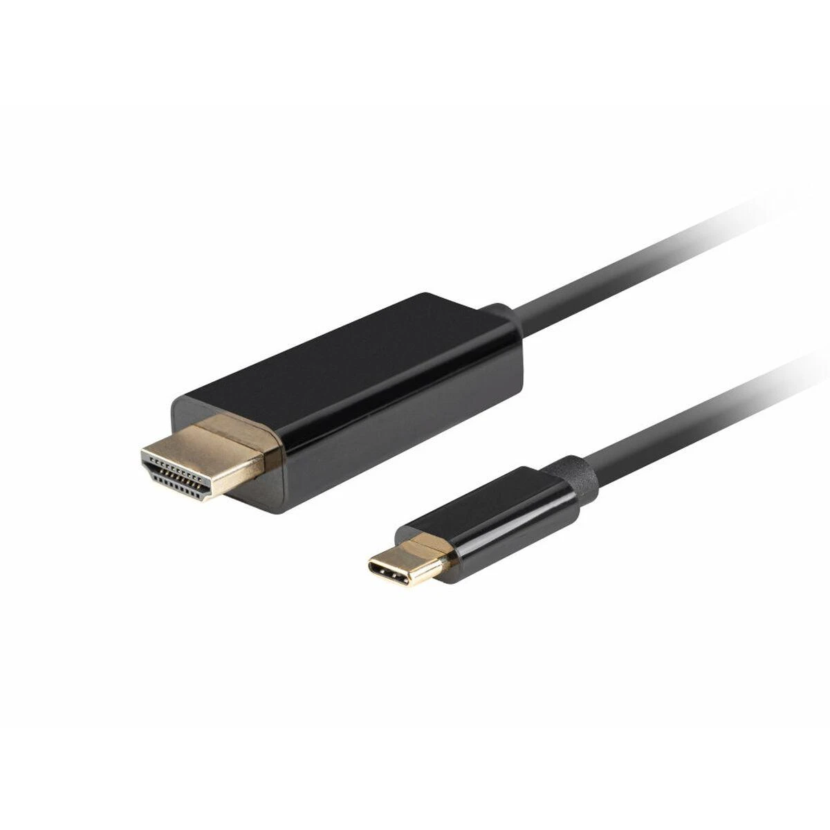 Lanberg USB-C–HDMI kabelis, 1 m 4K/60Hz, Juodas | Lanberg | USB-C–HDMI kabelis | CA-CMHD-10CU-0010-BK | 1 m