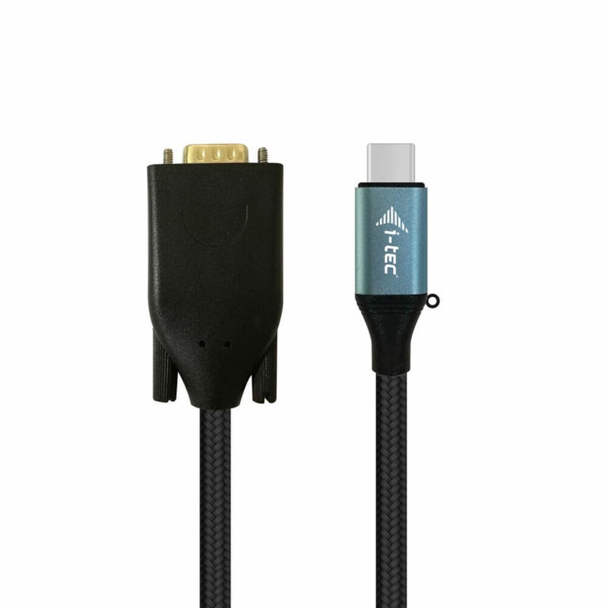 I-tec C31CBLVGA60HZ vaizdo kabelio adapteris 1,5 m C tipo USB VGA (D-Sub) Juoda, Mėlyna