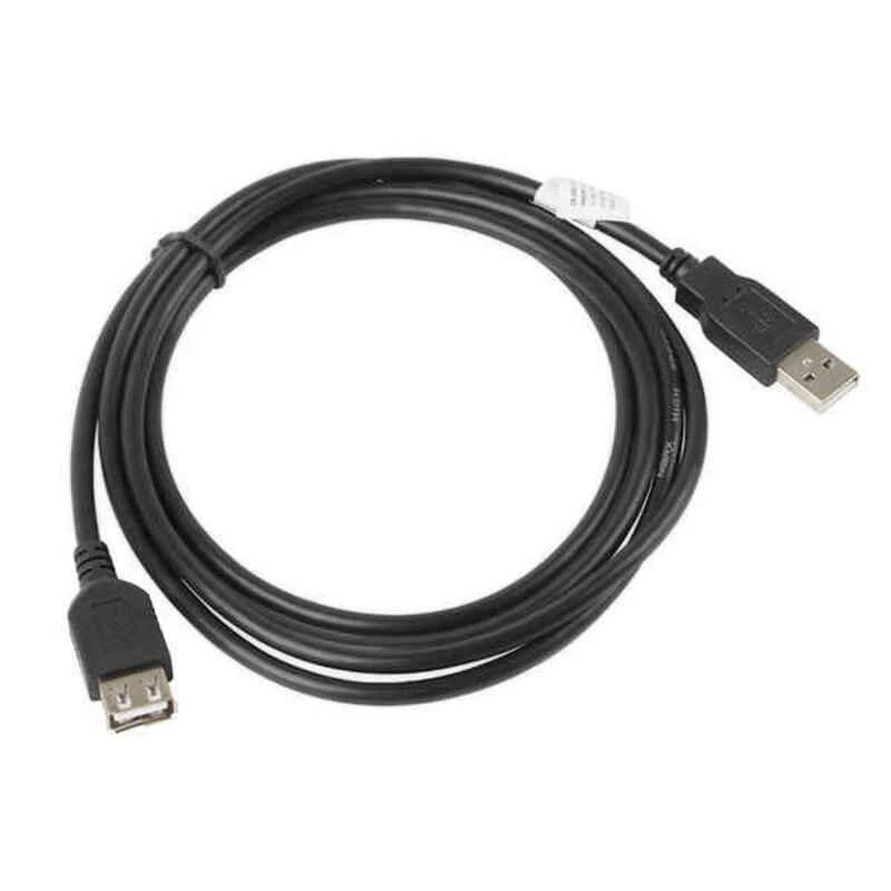 LANBERG CA-USBE-10CC-0050-BK extension cable USB 2.0 AM-AF 5m juodas