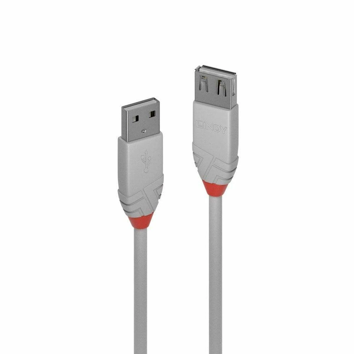 USB Prailginimo Laidas - LINDY Anthra Line USB 2.0 Type M/F Laidas, 1 m, Pilkas