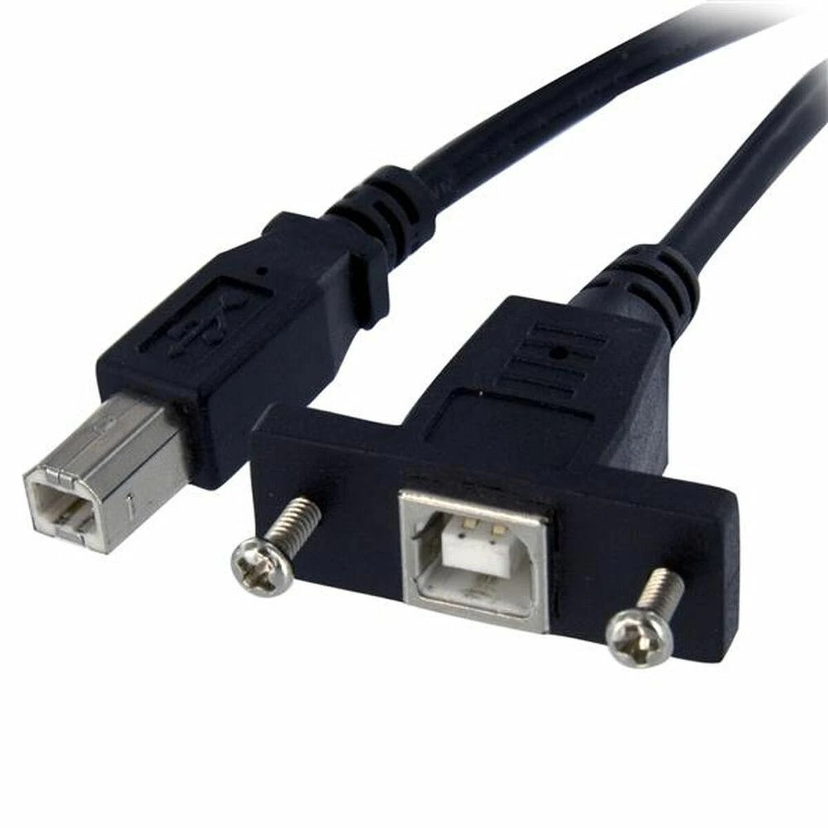 Kabelis USB StarTech USB-B - USB-B 0.9 m Juodas (USBPNLBFBM3)