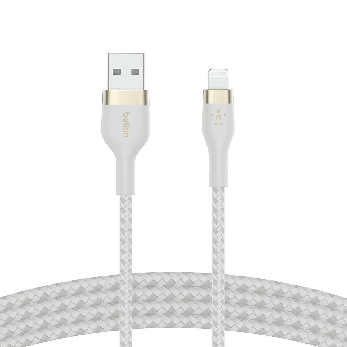 Belkin CAA010bt2MWH BOOST CHARGE™ USB-A LTG silikonui 2m balta
