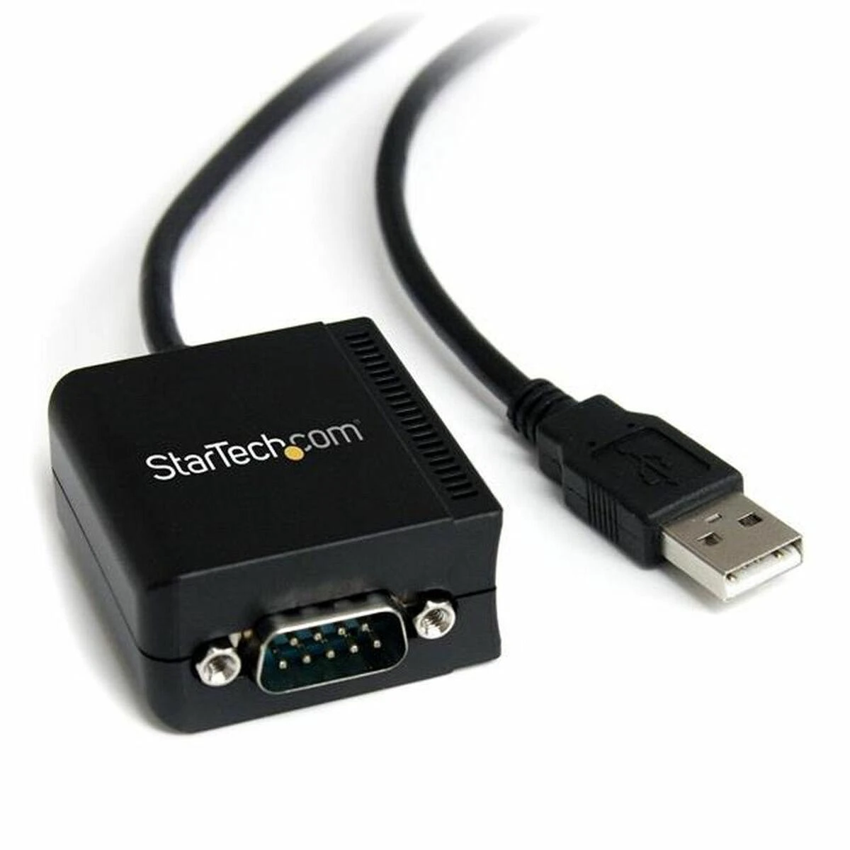 Juodas USB į DB-9 nuosekliojo prievado adapteris