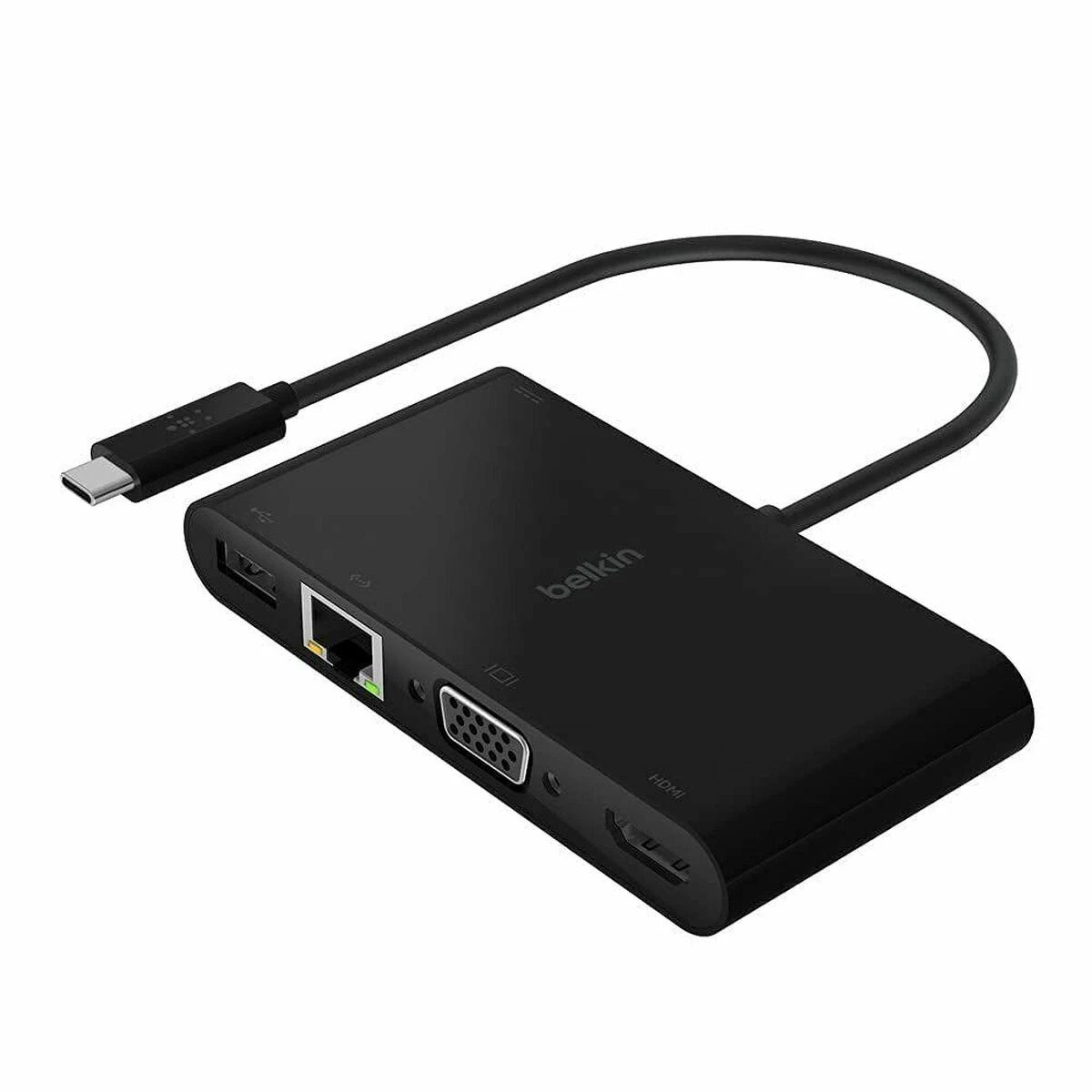 Belkin USB-C į Gigabit-Ethern. HDMI/VGA/USB-A adapteris, 100W PD