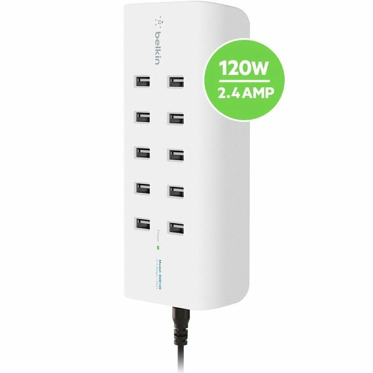 Belkin Rockstar 10 prievadų USB įkroviklis. stotis, 120W B2B139vf