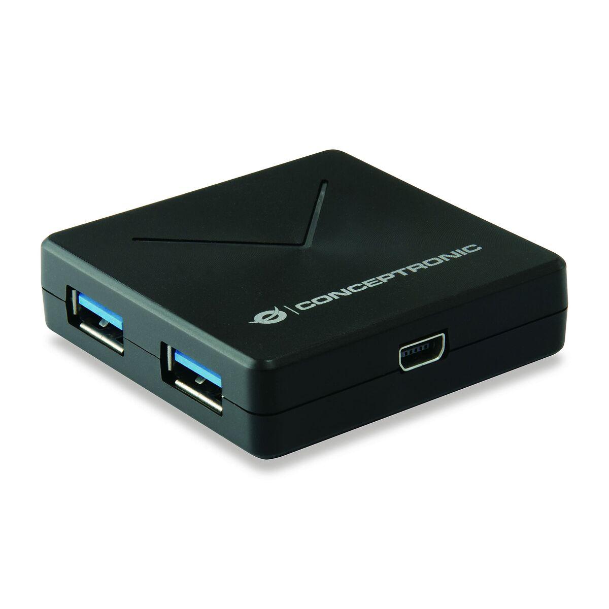 USB KONCENTRATORIUS „Conceptronic“ 4 x USB-A 3.0 (HUBBIES02B)