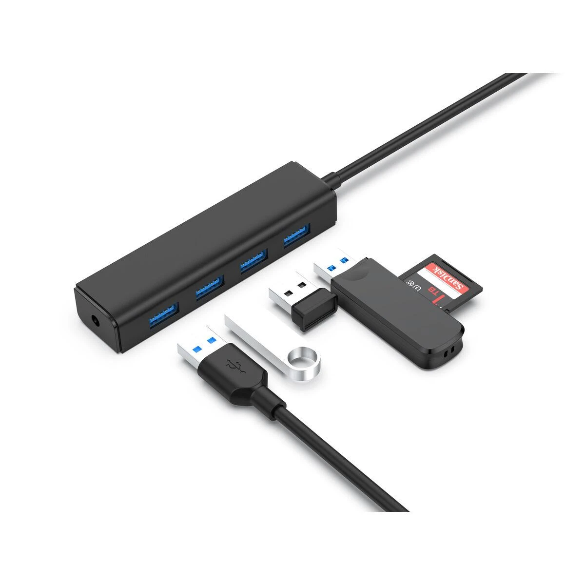 HUB USB Conceptronic HUB USB Juodas