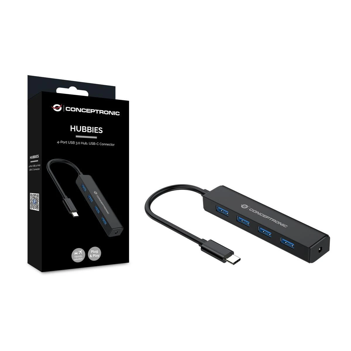 HUB USB Conceptronic HUB USB Juodas