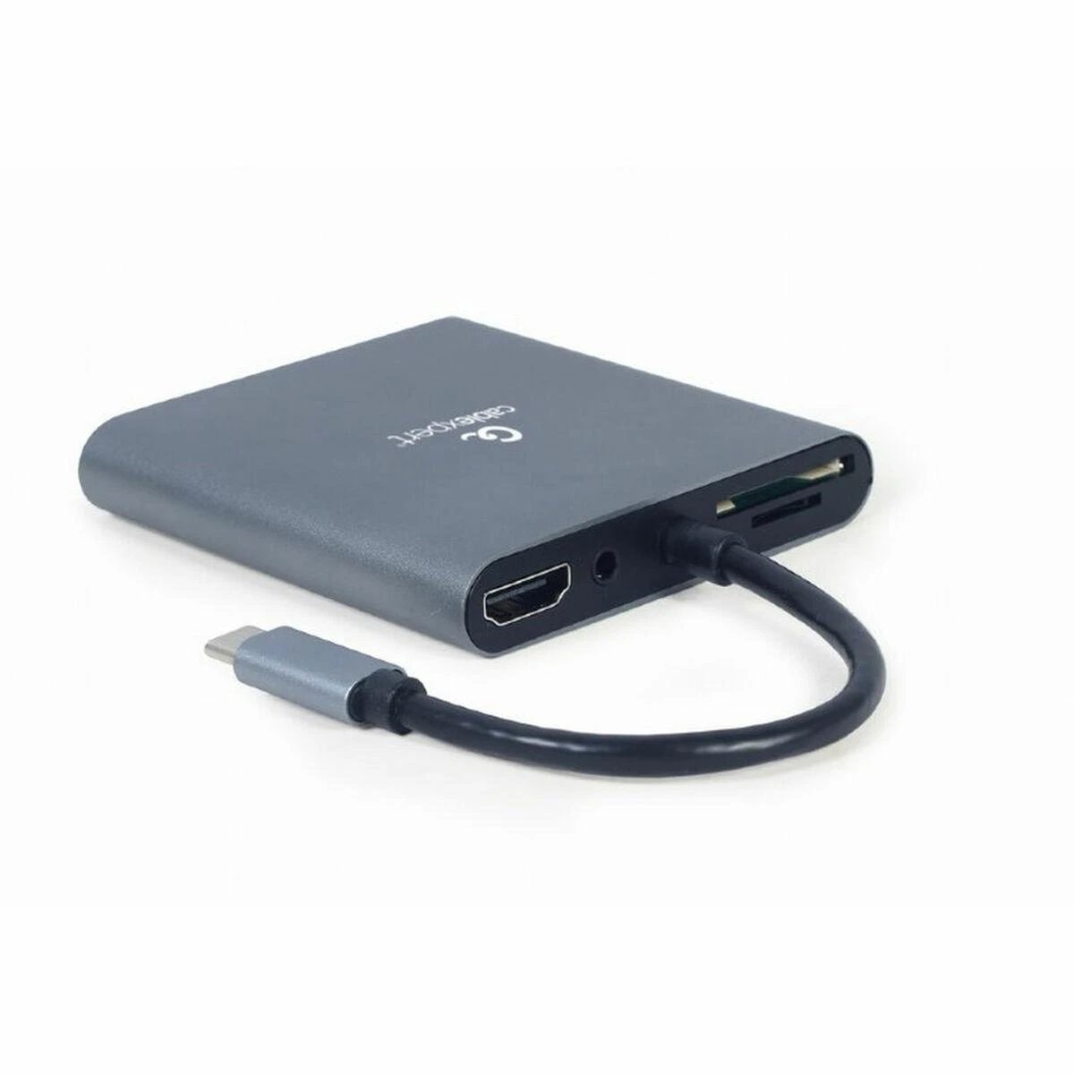 Gembird 6-in-1 USB-C adapteris su HDMI ir kortelių skaitytuvu