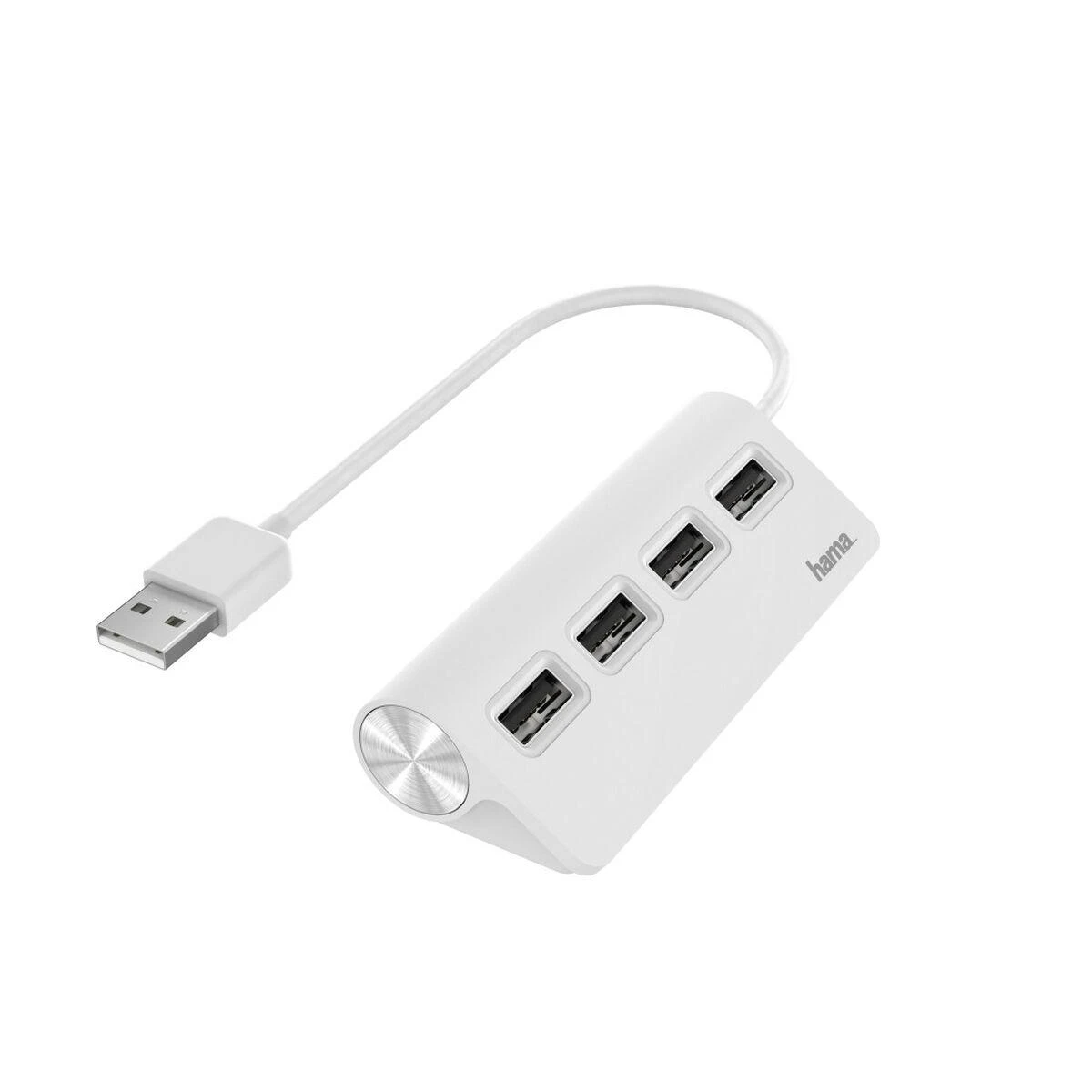 Baltas Hama 4 prievadų USB šakotuvas