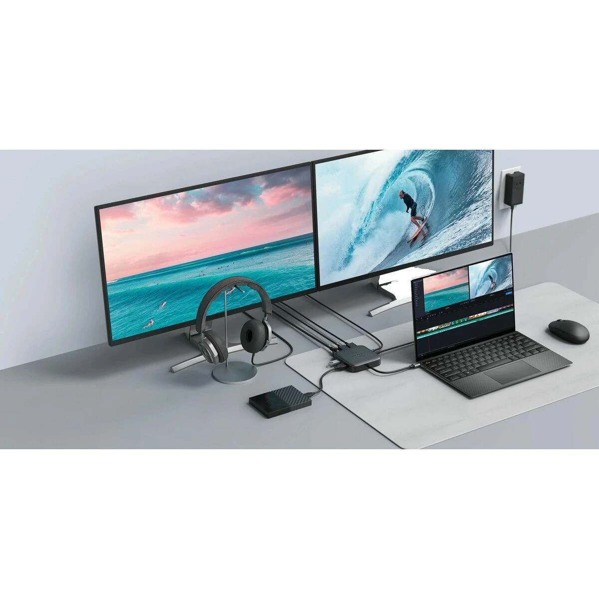 Targus Hiper | HyperDrive USB4 8K / Dvigubas 4K mobilusis dokas su 100 W PD galia | Ethernet LAN (RJ-45) jungtys 1 | DisplayPorts kiekis 1 | HDMI jungtys kiekis 1