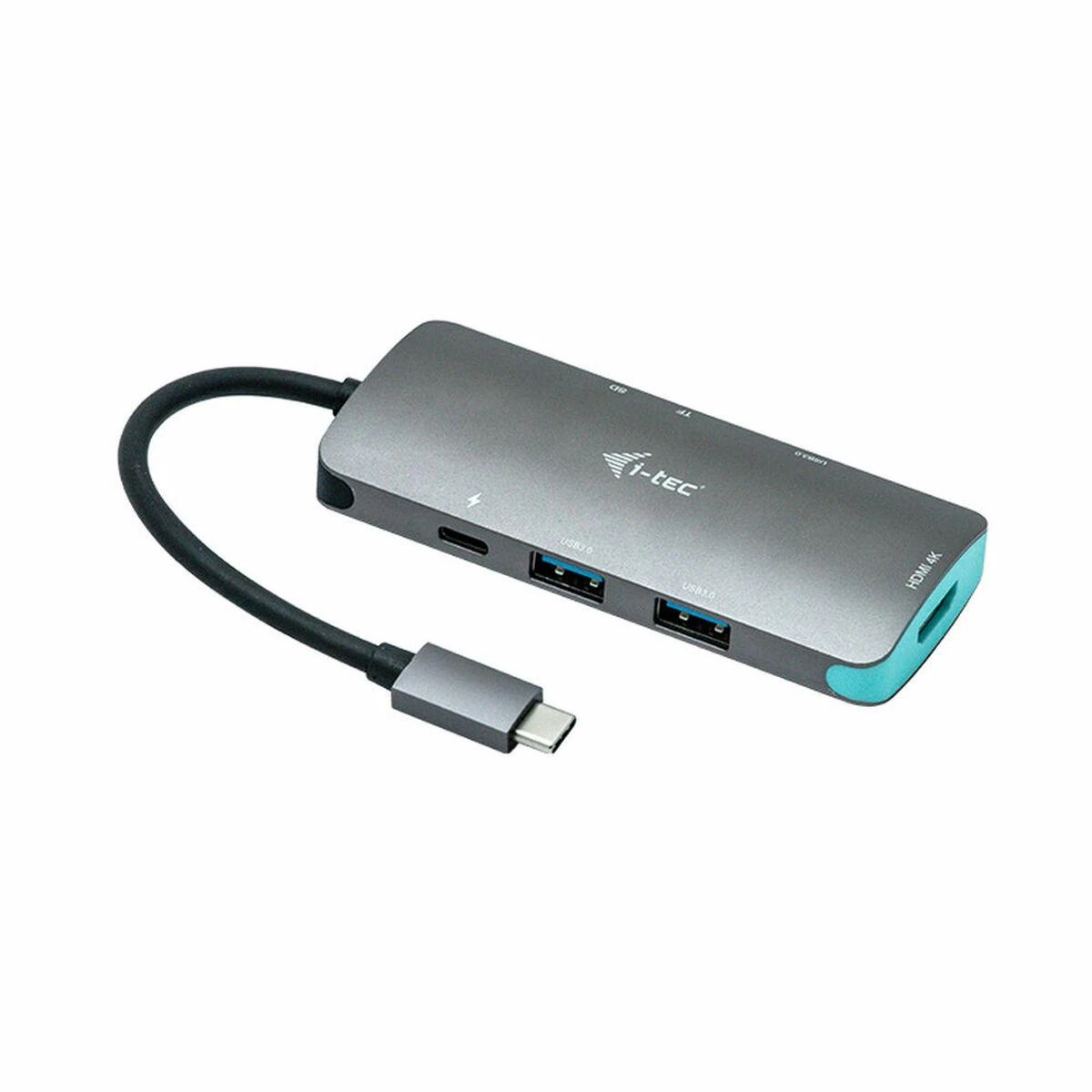I-TEC USB C metalinis nano dokas 1xHDMI 4K 1xSD kortelių skaitytuvas 1xmicroSDCardreader 3xUSB 3.0 prievadas 1xUSB-C PD suderinamas su T