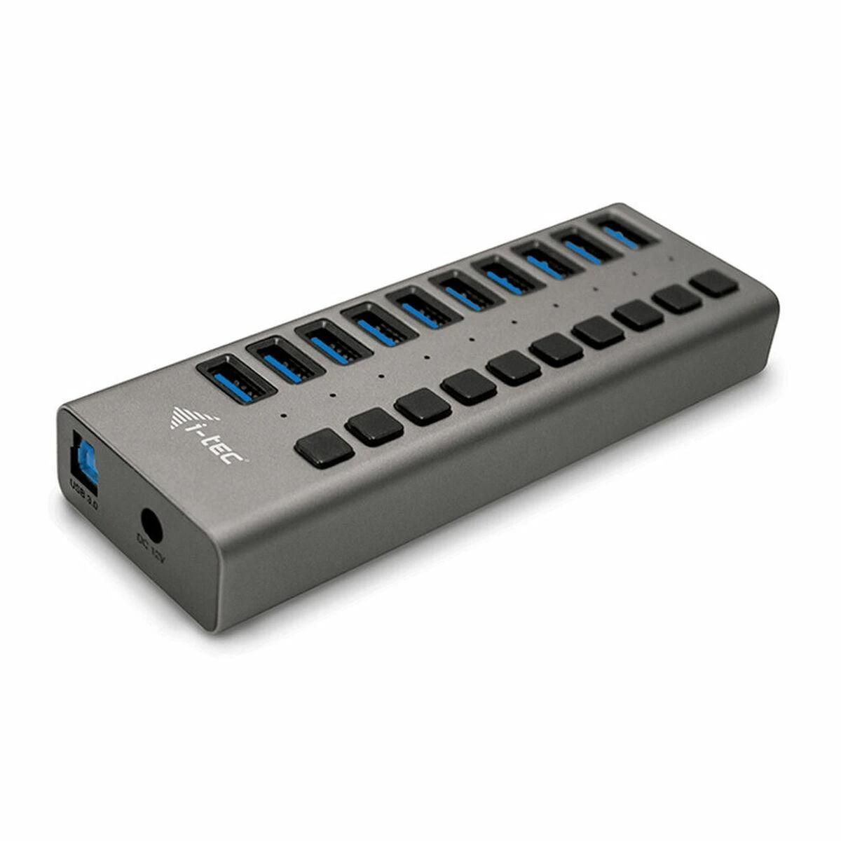 I-TEC USB 3.0 įkrovimo HUB 10 prievadų prievadas su išoriniu maitinimo adapteriu 48 W 10x USB įkrovimo prievadas, skirtas planšetiniams kompiuteriams Nešiojamiesiems kompiuteriams Ultrabooks kompiuteriams