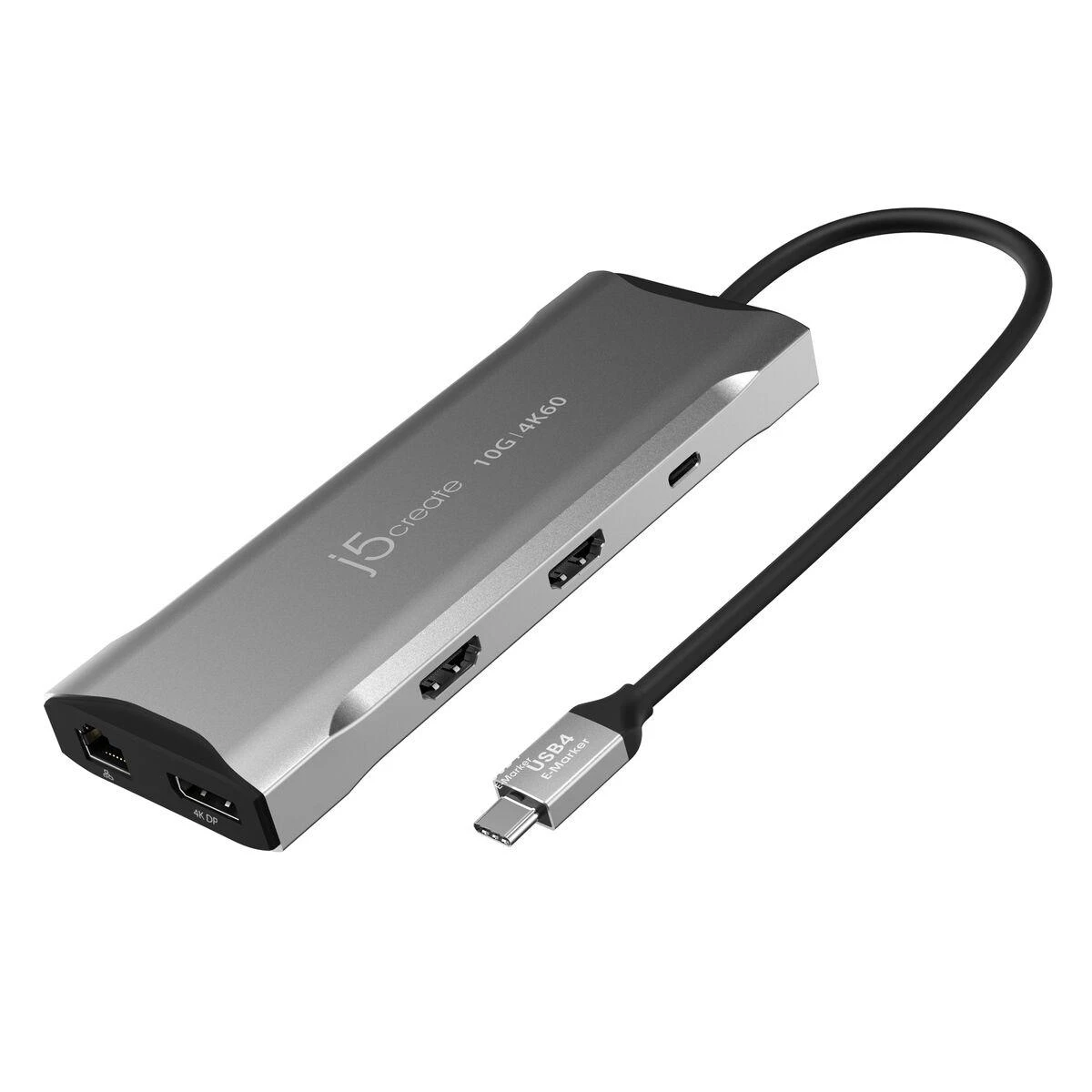 J5create – 4K60 Elite USB-C trijų monitorių 10 Gbps mini dokas