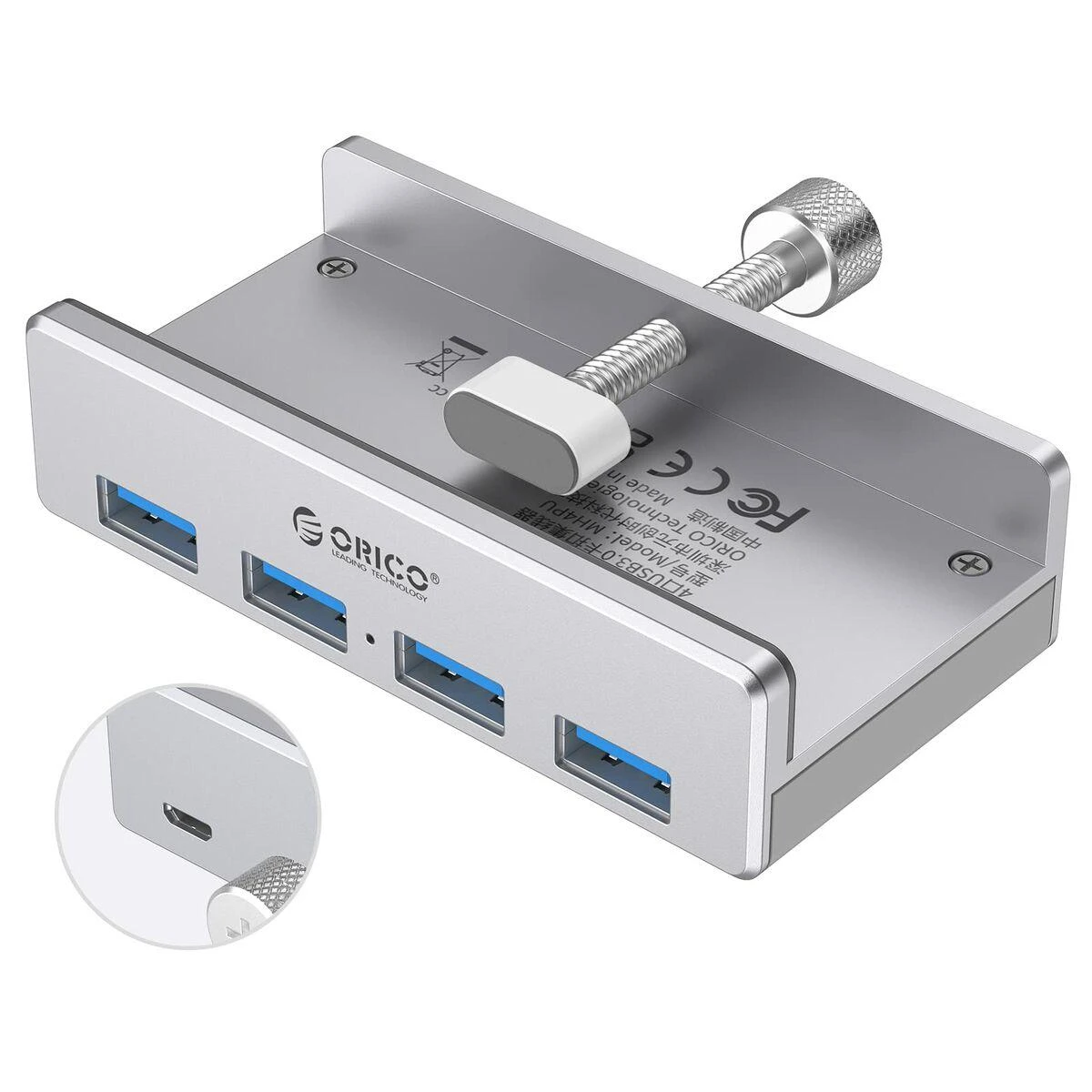 ORICO HUB USB-A, 4x USB-A (4x3.1), MH4PU-P-SV-BP