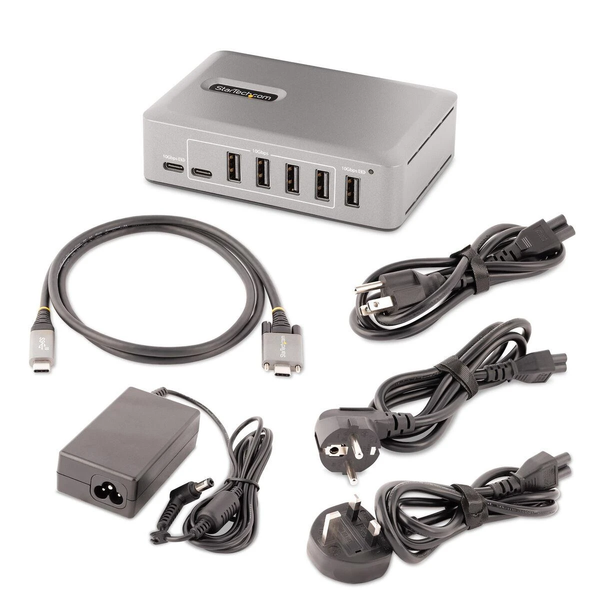 StarTech 10G8A2CS USB-C šakotuvas su priedais