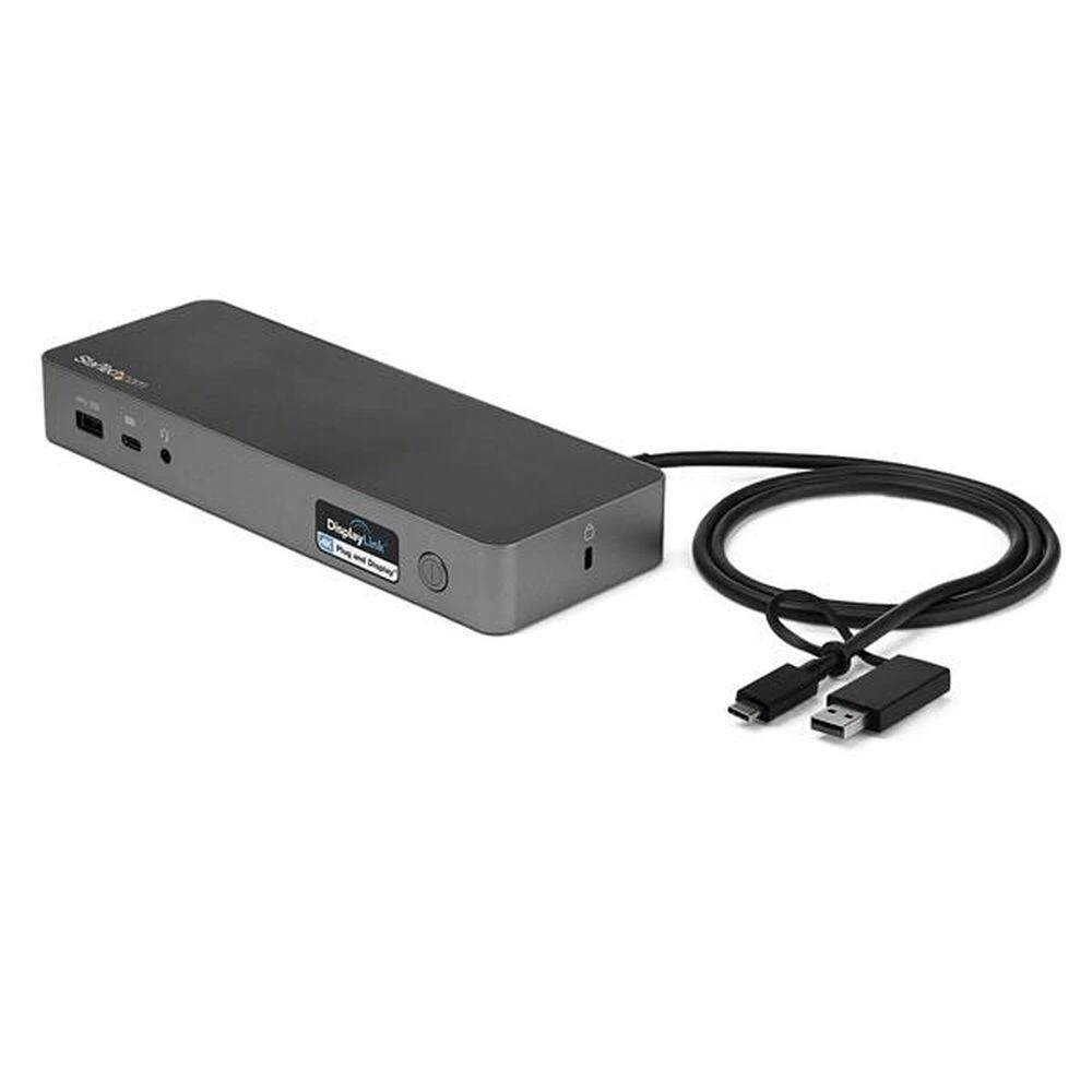 StarTech USB-C replikatorius su prijungtais laidais