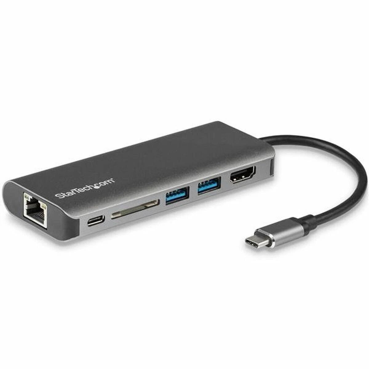 StarTech.com DKT30CSDHPD knyginių kompiuterių dokas / jungčių replikatorius Vielinis USB 3.2 Gen 1 (3.1 Gen 1) Type-C Juoda, Pilka