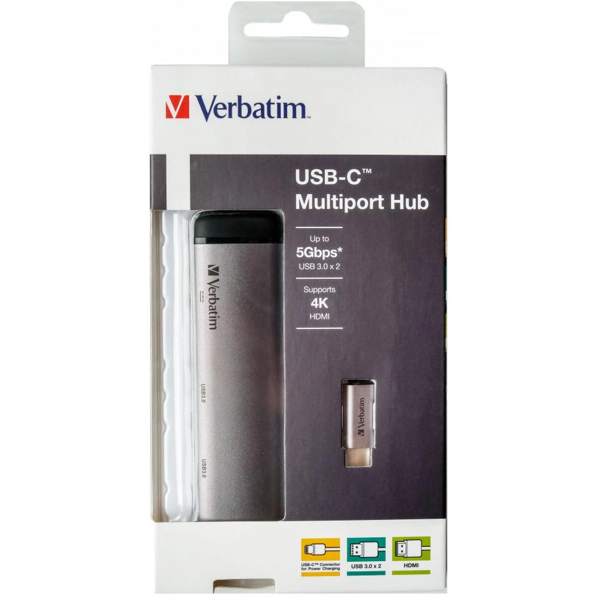 Verbatim 49140 sąsajos šakotuvas USB 3.2 Gen 1 (3.1 Gen 1) Type-C