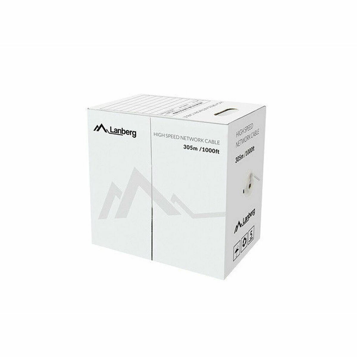 LANBERG LAN kabelis UTP cat.6 305m solid CU fluke praėjo