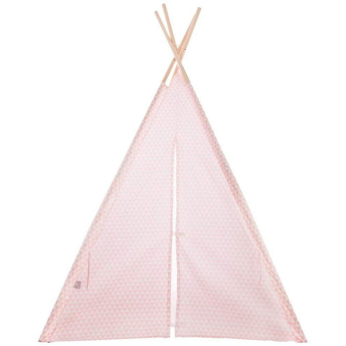 Tente tipi, 120 x 120 x 160 cm, avec boule de feutre, pour