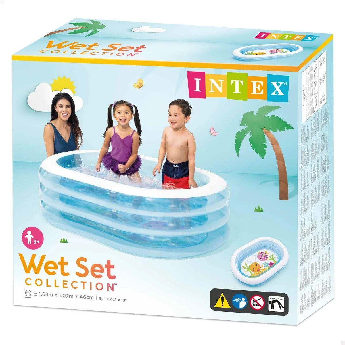 Pripučiamas baseinas INTEX My Sea Friends Pool 163x107x46cm