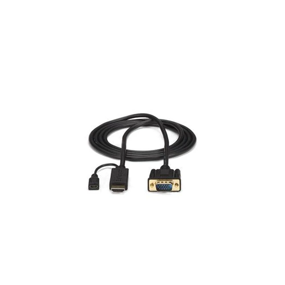 Kabelis StarTech HDMI - D-Sub (VGA) + micro USB 2m juoda (HD2VGAMM6)