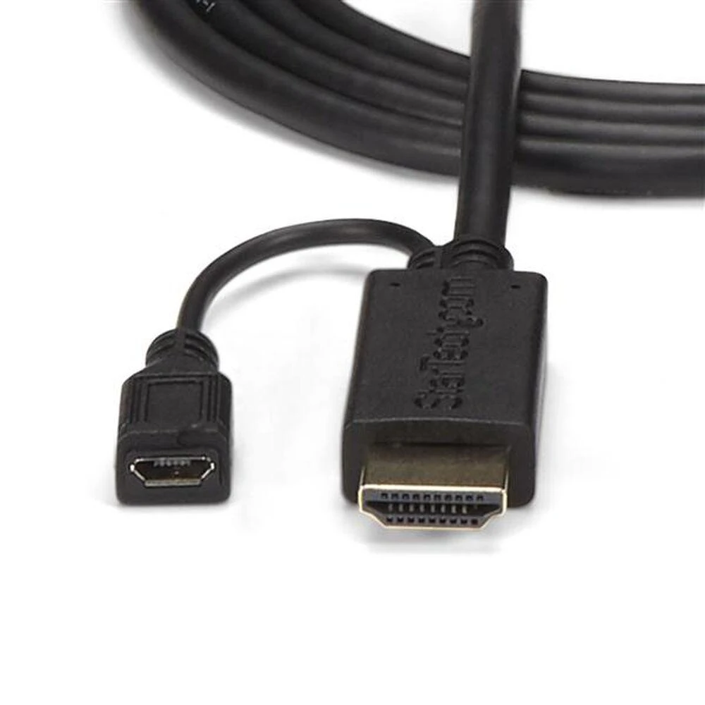 Kabelis StarTech HDMI - D-Sub (VGA) + micro USB 2m juoda (HD2VGAMM6)