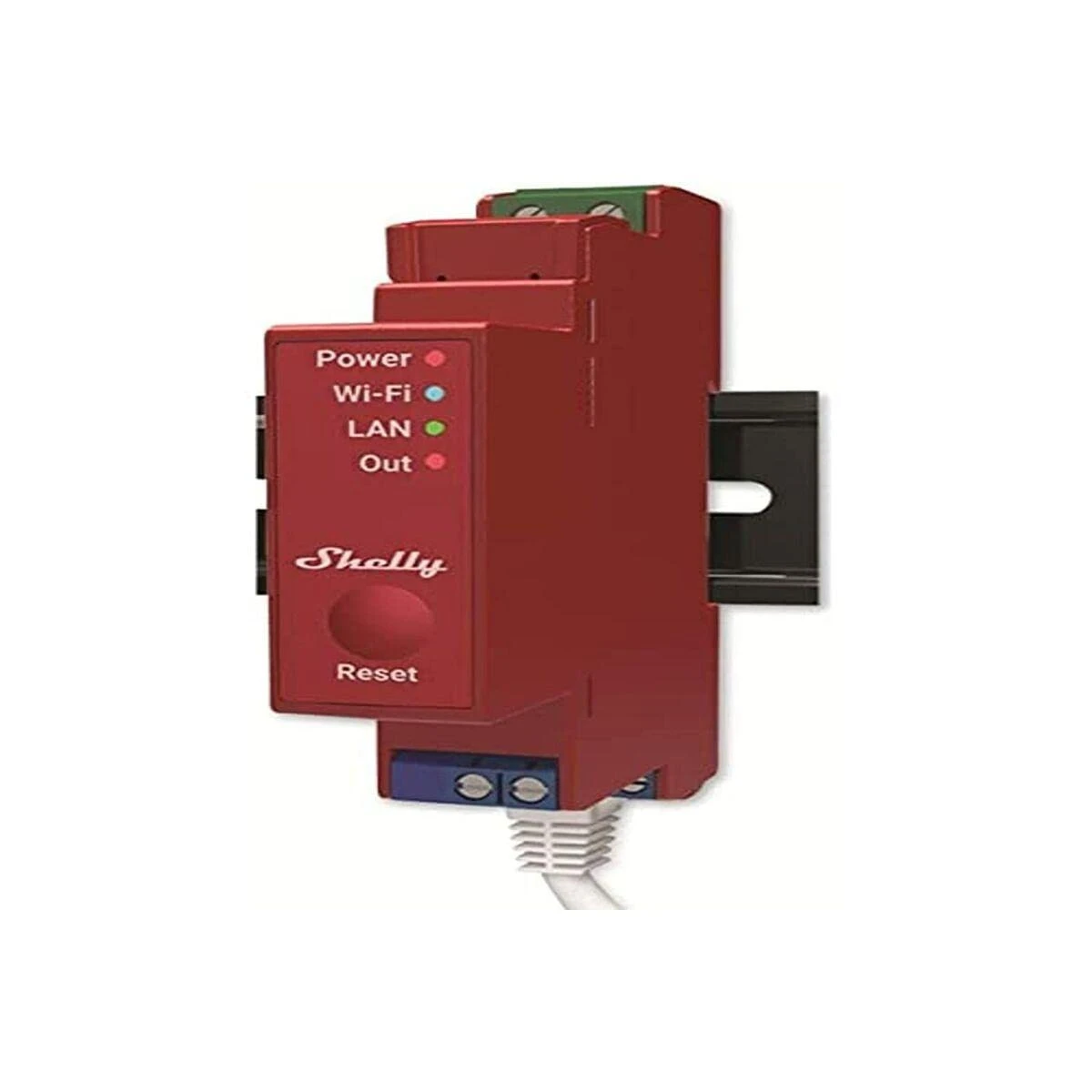 Shelly PRO 1PM išmanioji 1 kanalo relė valdoma Wifi LAN ar Bluetooth montuojama ant DIN bėgelio