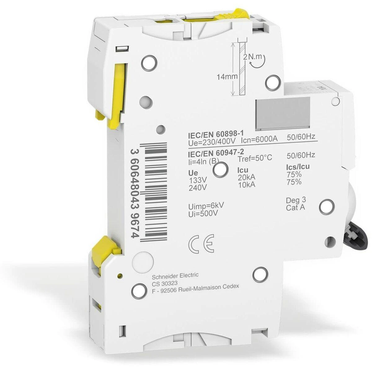 Gyvenamasis diferencialo grandinės pertraukiklis Schneider Electric A9F03110 (Naudoti A)