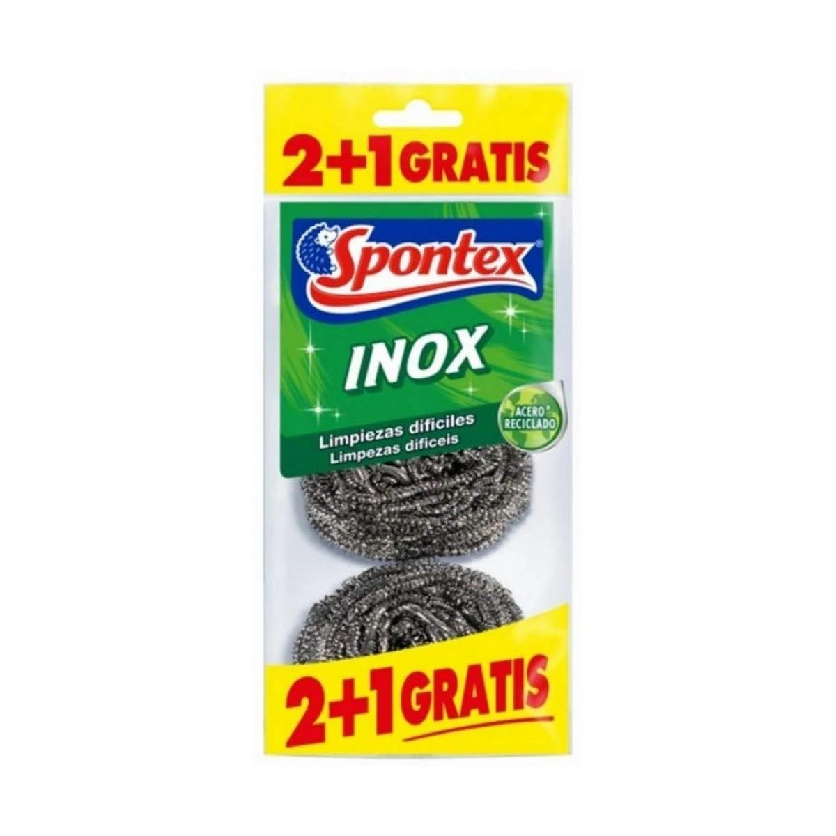 Metalinis šveistukas Vileda Inox Plienas 2+1vnt