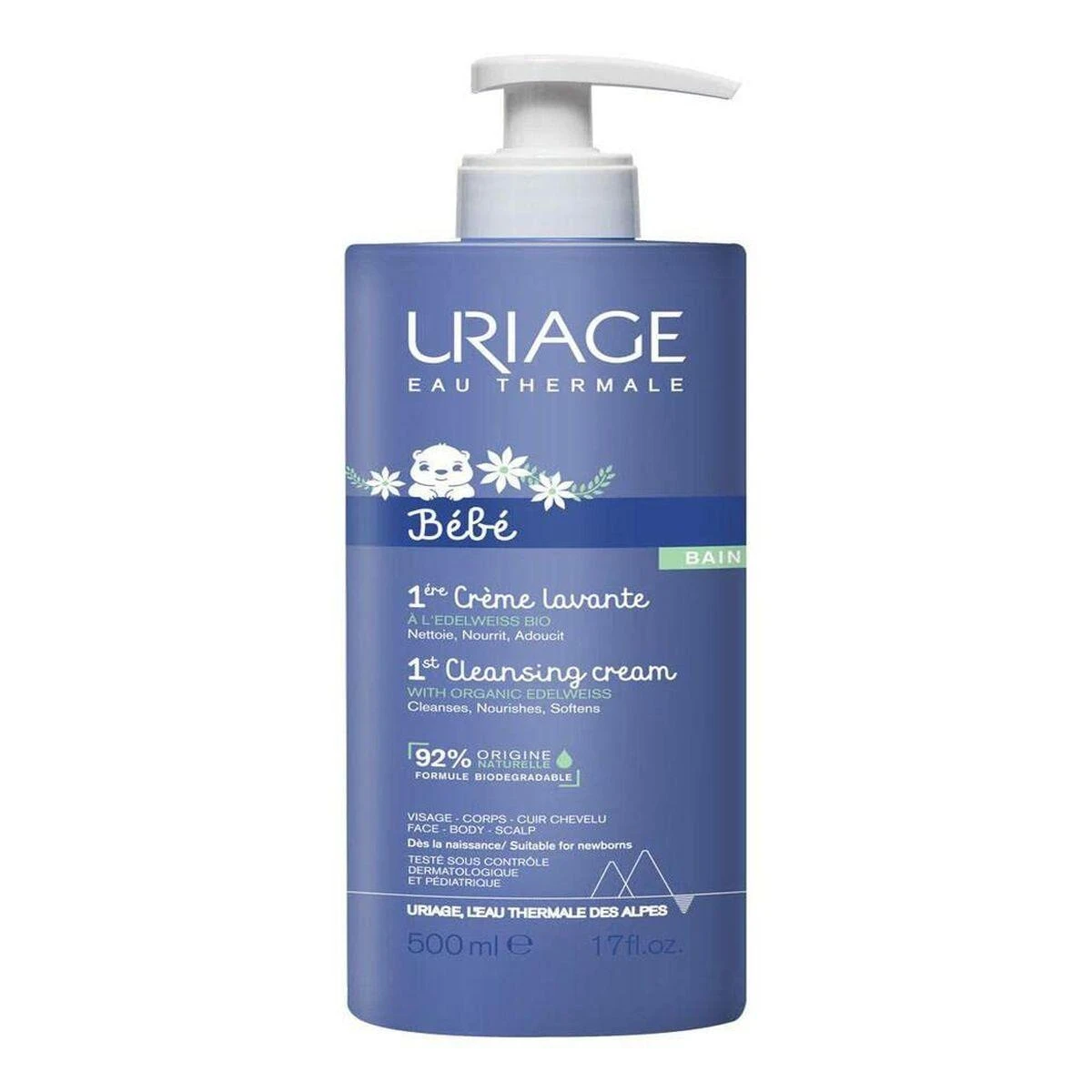 "Uriage" prausiamasis kremas be muilo 500ml