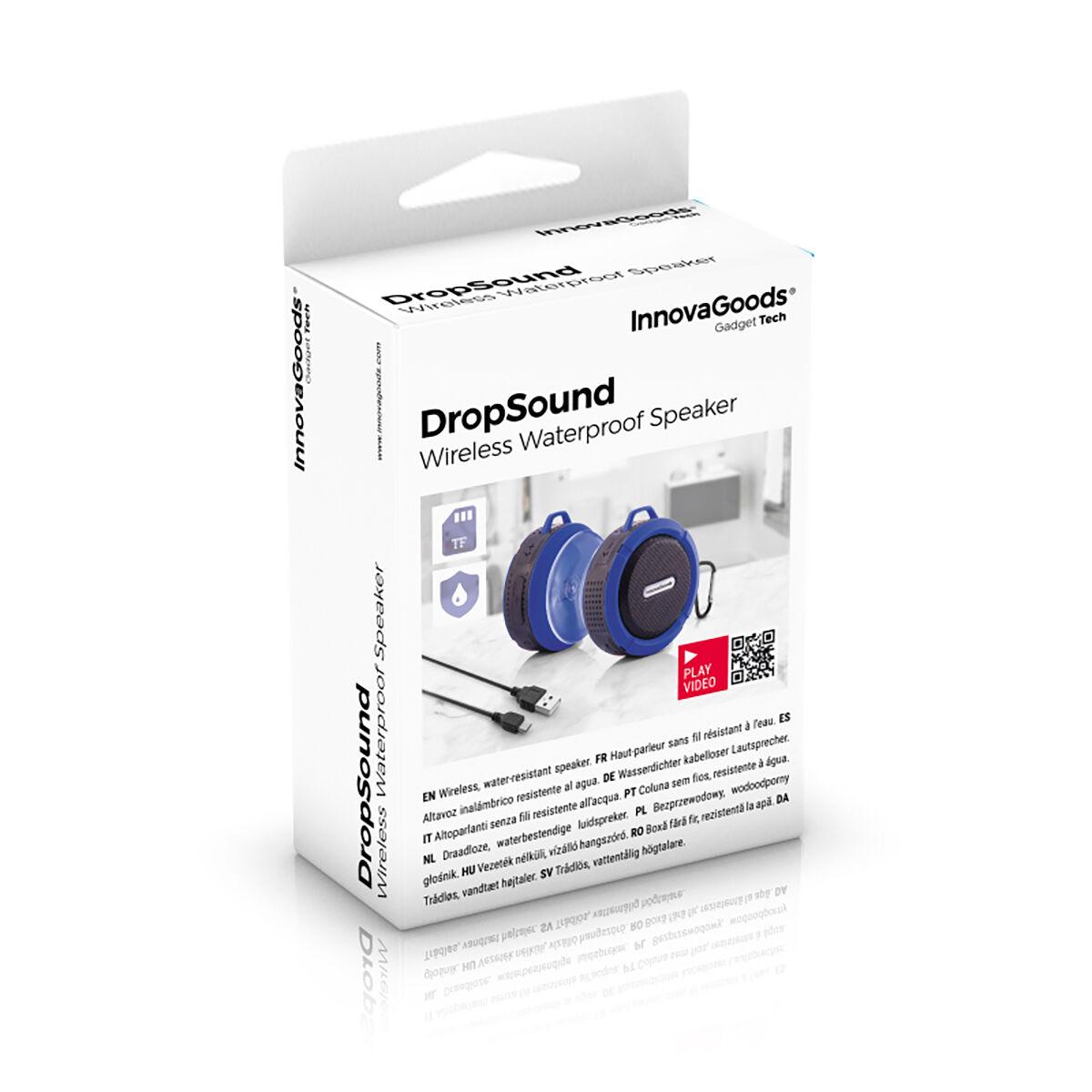 Vandeniui atsparus nešiojamas belaidis garsiakalbis DropSound InnovaGoods