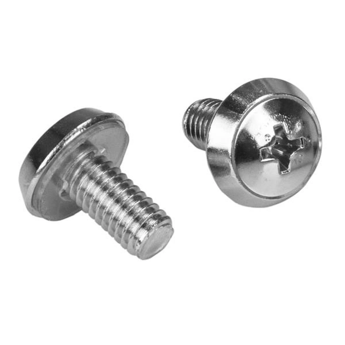 StarTech.com 100 vnt. M6 tvirtinimo varžtų ir narvelinių veržlių serverio stelažui, varžtas, metalas, lakštinis metalas, universalus, M6, kupolinė galvutė