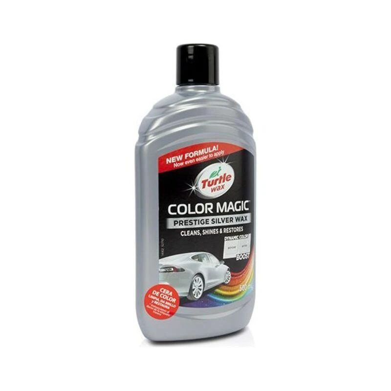 TURTLE WAX Color Magic Sidabrinis, polirolis, pilkas, 500 ml