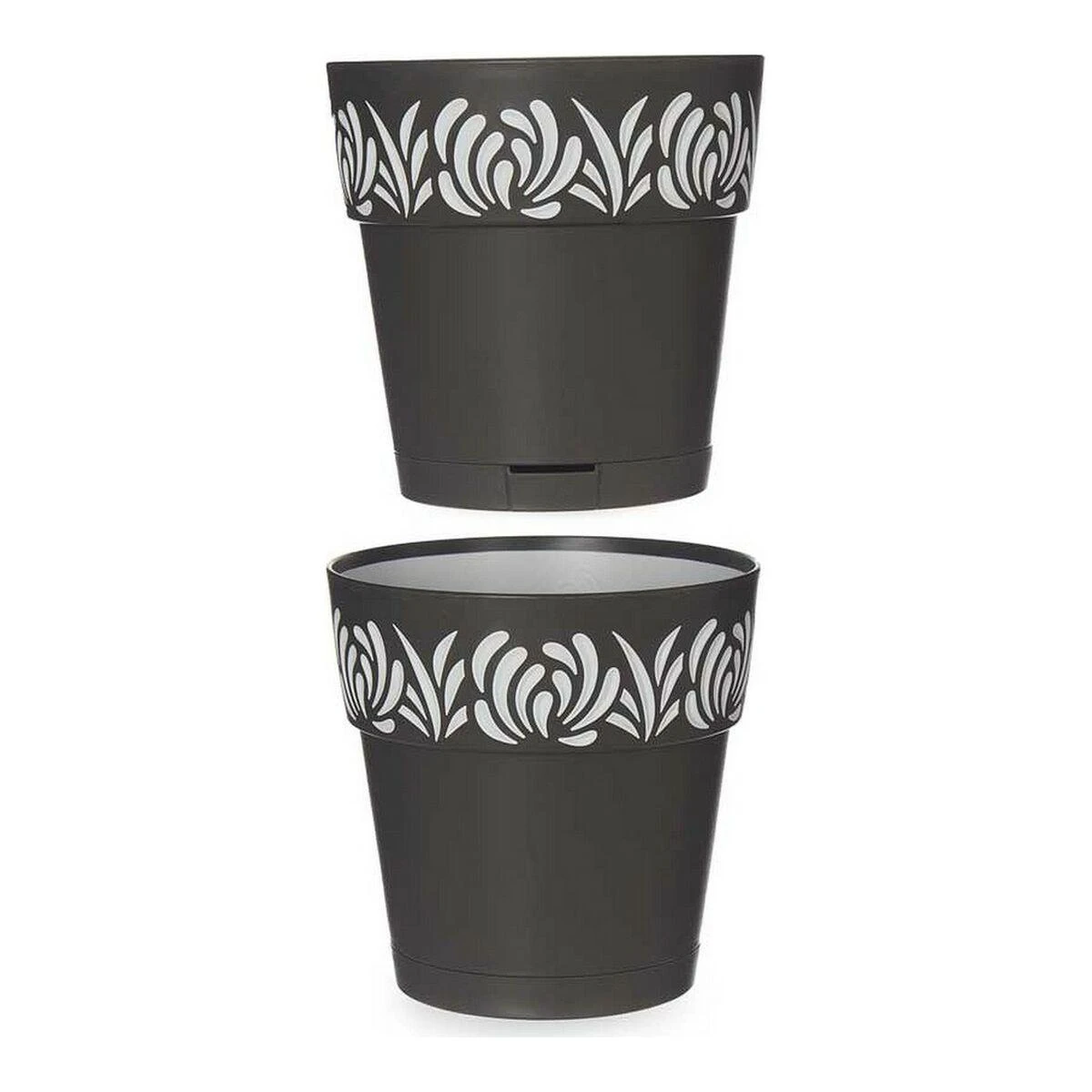 Stefanplast Vazonas su automatiniu drėkinimu Gaia Antracito Plastmasinis (15 x 15 x 15 cm)