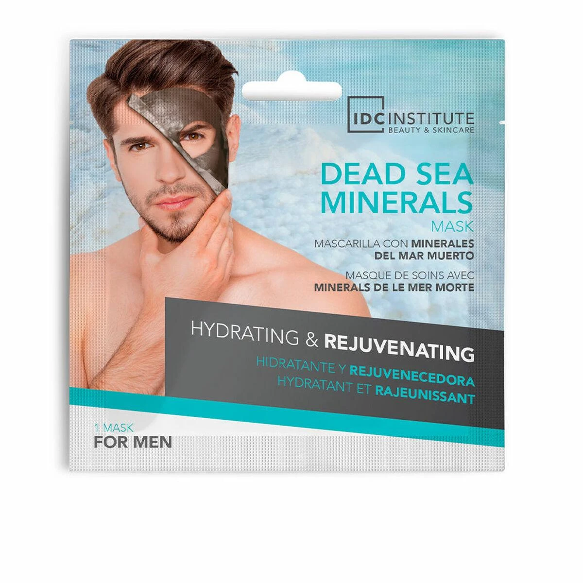 Aquarius IDC INSTITUTE lakštinė drėkinanti ir jauninanti veido kaukė su jūros mineralais Minerals, 22 g