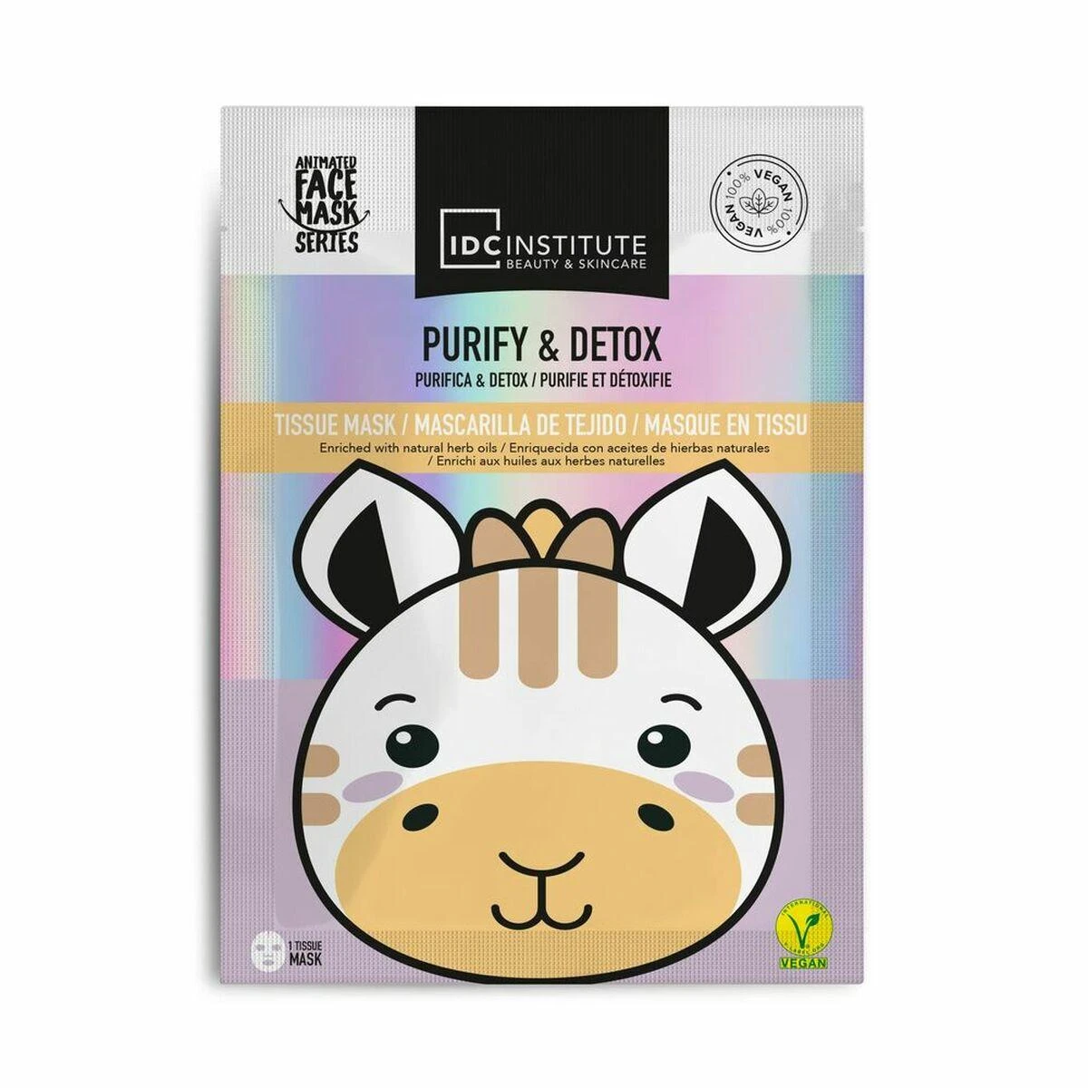 Aquarius IDC INSTITUTE lakštinė veido kaukė Giraffe, 22 ml
