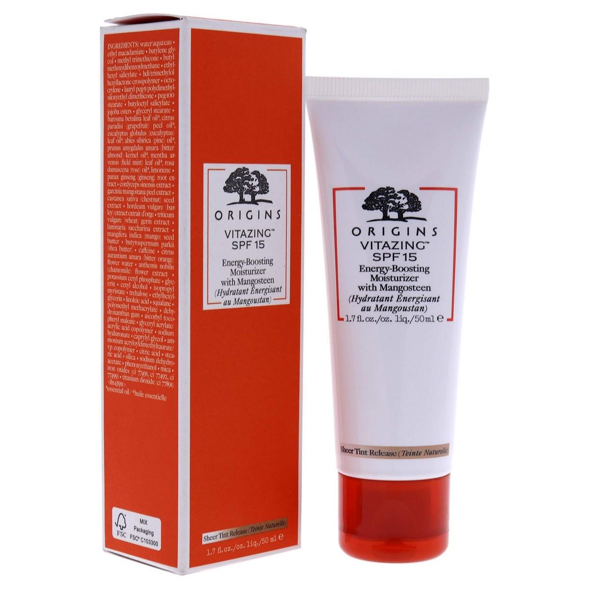 Origins Vitazing Energy-Boosting Moisturizer SPF 15 maitinamoji ir energizuojamoji priežiūros priemonė, 50 ml