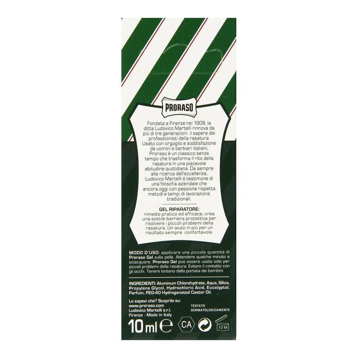 Proraso Gel Riparatore Gelis nuo įpjovimų, 10 ml