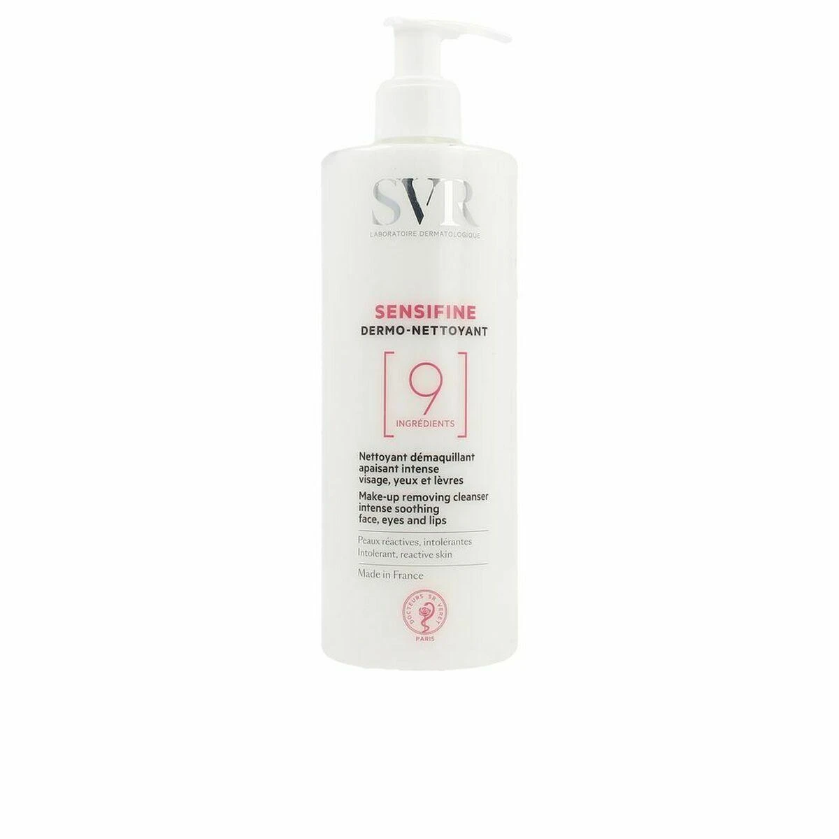 SVR Dermo-Nettoyant cleanser Sensifine nenuplaunamas makiažo valiklis itin jautriai veido odai,, 400 ml