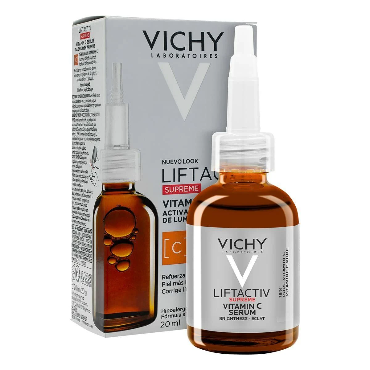 Vichy Liftactiv Supreme Vitamin C Serum skaistinantis serumas veidui, 20 ml
